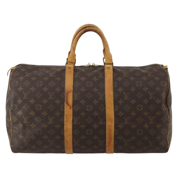 LOUIS VUITTON Monogram Keepall 50 Boston Bag M41426 LV Auth 187059