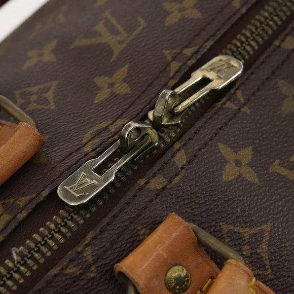 LOUIS VUITTON Monogram Keepall 55 Boston Bag M41424 LV Auth 187063