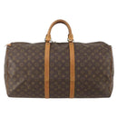 LOUIS VUITTON Monogram Keepall 55 Boston Bag M41424 LV Auth 187063-13