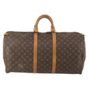 LOUIS VUITTON Monogram Keepall 55 Boston Bag M41424 LV Auth 187063-2
