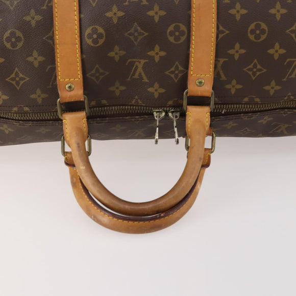 LOUIS VUITTON Monogram Keepall 55 Boston Bag M41424 LV Auth 187063