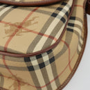 Burberrys Nova Check Shoulder Bag PVC Leather Beige Gold Auth 187080-15