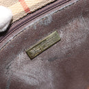Burberrys Nova Check Shoulder Bag PVC Leather Beige Gold Auth 187080-22