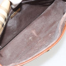 Burberrys Nova Check Shoulder Bag PVC Leather Beige Gold Auth 187080-12
