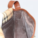 Burberrys Nova Check Shoulder Bag PVC Leather Beige Gold Auth 187080-23