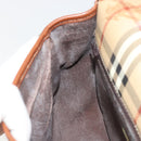 Burberrys Nova Check Shoulder Bag PVC Leather Beige Gold Auth 187080-24