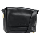 CELINE Shoulder Bag Leather Black Gold Auth 187081-1