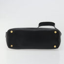 CELINE Shoulder Bag Leather Black Gold Auth 187081-7