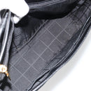CELINE Shoulder Bag Leather Black Gold Auth 187081-11