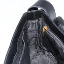CELINE Shoulder Bag Leather Black Gold Auth 187081-23