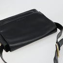 CELINE Shoulder Bag Leather Black Gold Auth 187081-8