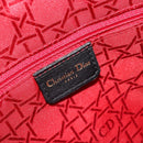Christian Dior Lady Dior Canage Bag Lamb Skin 2way Black Gold Auth 187084SAM-22