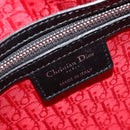 Christian Dior Lady Dior Canage Bag Lamb Skin 2way Black Silver Auth 187086SAM-22