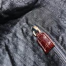 PRADA Hand Bag Nylon Black Gold Auth 187087-21