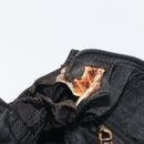 PRADA Hand Bag Nylon Black Gold Auth 187087-26