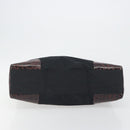 PRADA Hand Bag Nylon Black Gold Auth 187087-9