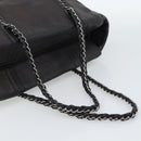 CHANEL Luxury Line Chain Tote Bag Leather Brown Silver CC Auth 187088SAV-7