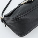 FENDI Mamma Baguette Shoulder Bag Leather Black Silver Auth 187091SAM-15