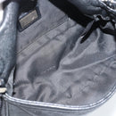 FENDI Mamma Baguette Shoulder Bag Leather Black Silver Auth 187091SAM-10