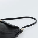 FENDI Mamma Baguette Shoulder Bag Leather Black Silver Auth 187091SAM-14
