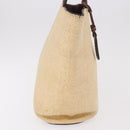 CHANEL Tote Bag Raffia Beige Gold CC Auth 187096-4