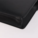 CELINE Chain Shoulder Bag Leather Black Gold Auth 187098A-13