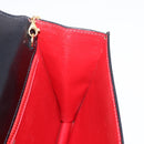 CELINE Chain Shoulder Bag Leather Black Gold Auth 187098A-18