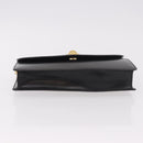 CELINE Chain Shoulder Bag Leather Black Gold Auth 187098A-9