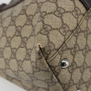 GUCCI GG Supreme Tote Bag PVC Beige Silver 114595 Auth 187099-14