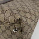 GUCCI GG Supreme Tote Bag PVC Beige Silver 114595 Auth 187099-15