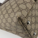 GUCCI GG Supreme Tote Bag PVC Beige Silver 114595 Auth 187099-16