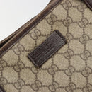 GUCCI GG Supreme Tote Bag PVC Beige Silver 114595 Auth 187099-17