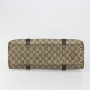 GUCCI GG Supreme Tote Bag PVC Beige Silver 114595 Auth 187099-5