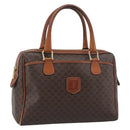 CELINE Macadam Canvas Hand Bag PVC Leather Brown Gold Auth 187100-1