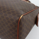 CELINE Macadam Canvas Hand Bag PVC Leather Brown Gold Auth 187100-9
