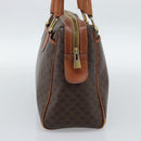 CELINE Macadam Canvas Hand Bag PVC Leather Brown Gold Auth 187100-3
