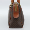 CELINE Macadam Canvas Hand Bag PVC Leather Brown Gold Auth 187100-4