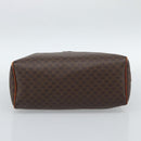 CELINE Macadam Canvas Hand Bag PVC Leather Brown Gold Auth 187100-5