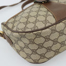 GUCCI GG Supreme Web Sherry Line Bag PVC Beige Gold 001 123 6177 Auth 187102-11