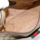 GUCCI GG Supreme Web Sherry Line Bag PVC Beige Gold 001 123 6177 Auth 187102-16