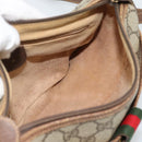 GUCCI GG Supreme Web Sherry Line Bag PVC Beige Gold 001 123 6177 Auth 187102-17