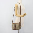 GUCCI GG Supreme Web Sherry Line Bag PVC Beige Gold 001 123 6177 Auth 187102-23