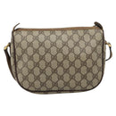 GUCCI GG Supreme Web Sherry Line Bag PVC Beige Gold 001 123 6177 Auth 187102-3