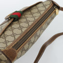 GUCCI GG Supreme Web Sherry Line Bag PVC Beige Gold 001 123 6177 Auth 187102-6
