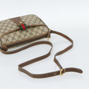 GUCCI GG Supreme Web Sherry Line Bag PVC Beige Gold 001 123 6177 Auth 187102-7