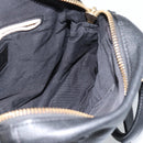 Chloe Paraty Hand Bag Leather 2way Black Gold Auth 187112A-20