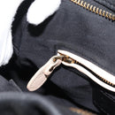 Chloe Paraty Hand Bag Leather 2way Black Gold Auth 187112A-22