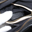 Chloe Paraty Hand Bag Leather 2way Black Gold Auth 187112A-12