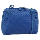 BOTTEGA VENETA INTRECCIATO Shoulder Bag Leather Blue Auth 187113-1