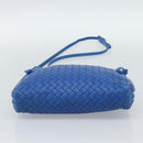BOTTEGA VENETA INTRECCIATO Shoulder Bag Leather Blue Auth 187113-5
